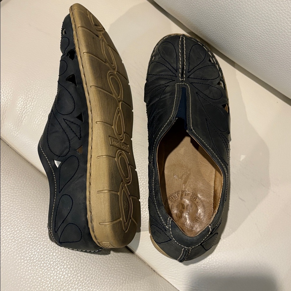 Josef Seibel Leather Navy Blue Slip-Ons Size 39 - Picture 5 of 9